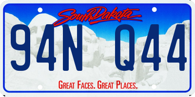 SD license plate 94NQ44