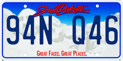SD license plate 94NQ46
