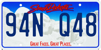 SD license plate 94NQ48