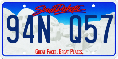 SD license plate 94NQ57