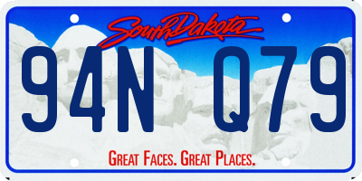 SD license plate 94NQ79