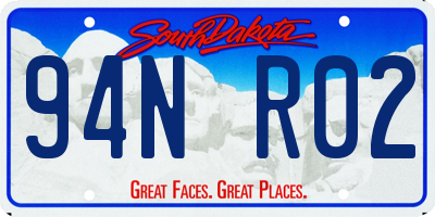 SD license plate 94NR02