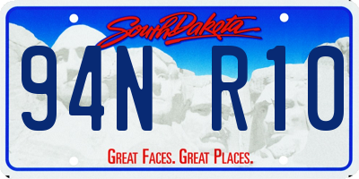 SD license plate 94NR10