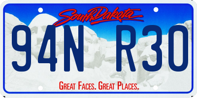 SD license plate 94NR30