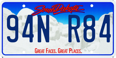 SD license plate 94NR84