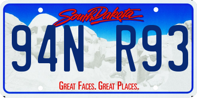 SD license plate 94NR93