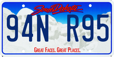 SD license plate 94NR95