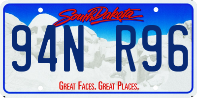 SD license plate 94NR96