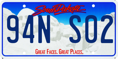 SD license plate 94NS02