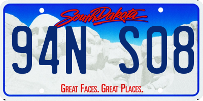 SD license plate 94NS08