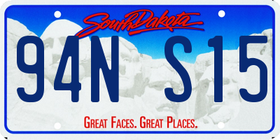 SD license plate 94NS15