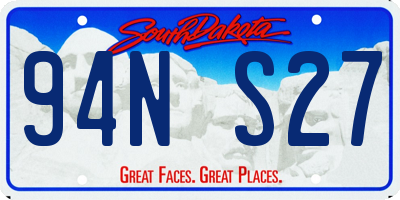 SD license plate 94NS27