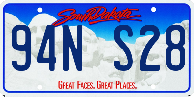 SD license plate 94NS28