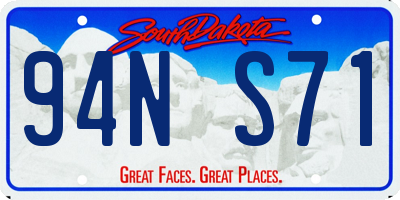 SD license plate 94NS71