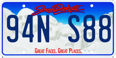 SD license plate 94NS88