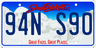 SD license plate 94NS90