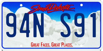 SD license plate 94NS91