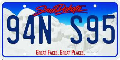 SD license plate 94NS95