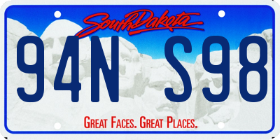 SD license plate 94NS98