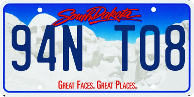 SD license plate 94NT08