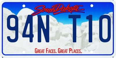 SD license plate 94NT10