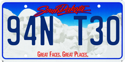 SD license plate 94NT30