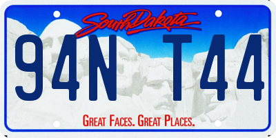 SD license plate 94NT44
