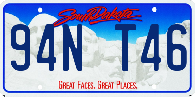 SD license plate 94NT46
