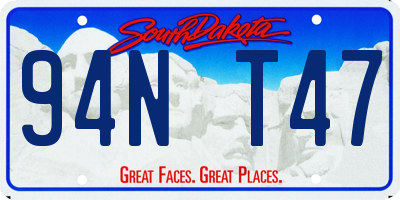 SD license plate 94NT47