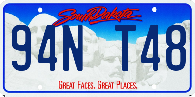 SD license plate 94NT48