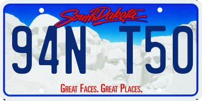 SD license plate 94NT50