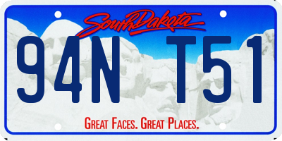 SD license plate 94NT51
