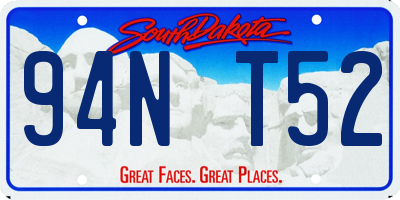SD license plate 94NT52