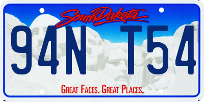 SD license plate 94NT54