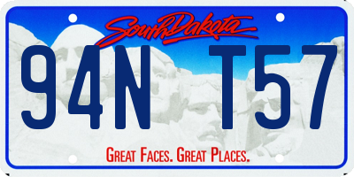 SD license plate 94NT57
