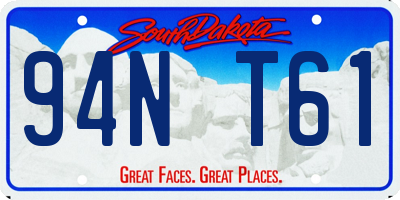 SD license plate 94NT61