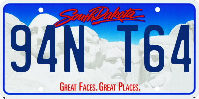 SD license plate 94NT64