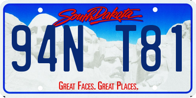 SD license plate 94NT81