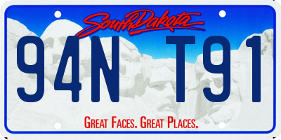 SD license plate 94NT91