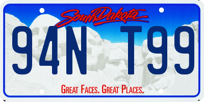 SD license plate 94NT99
