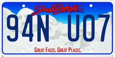 SD license plate 94NU07