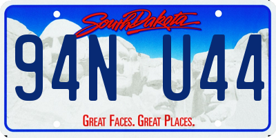 SD license plate 94NU44