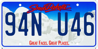 SD license plate 94NU46