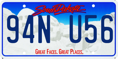 SD license plate 94NU56