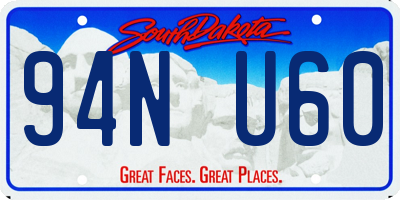 SD license plate 94NU60