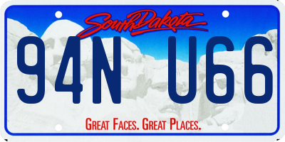 SD license plate 94NU66
