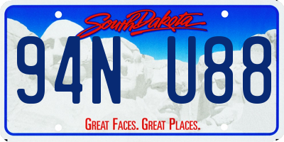 SD license plate 94NU88