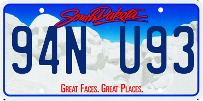 SD license plate 94NU93