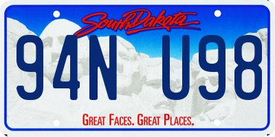 SD license plate 94NU98
