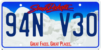 SD license plate 94NV30